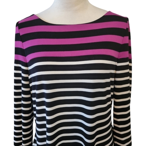 WHBM Striped Soft Knit Shift Dress Size XL - Picture 2 of 4